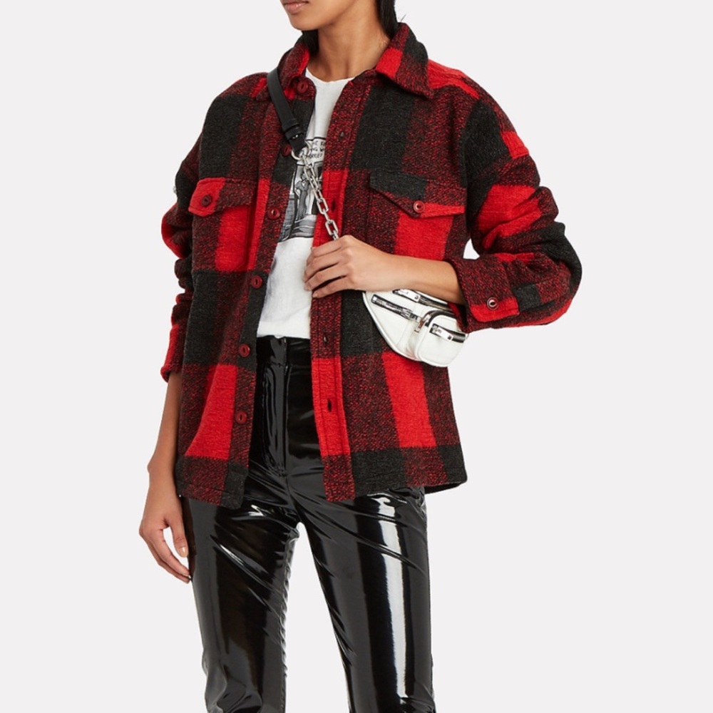 Anime Bing Bobbi Buffalo Check Flannel Jacket
